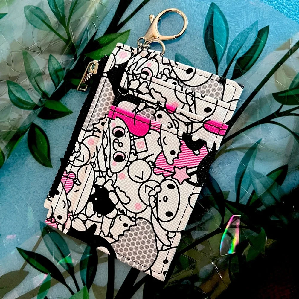 Stylish Pink and Black hello kitty Card Holder